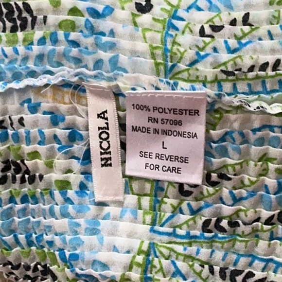 🧚♀️ Nicola 2000s Y2K Crinkle Stretch Fun Patterned Tank Top Size Large - Picture 5 of 5